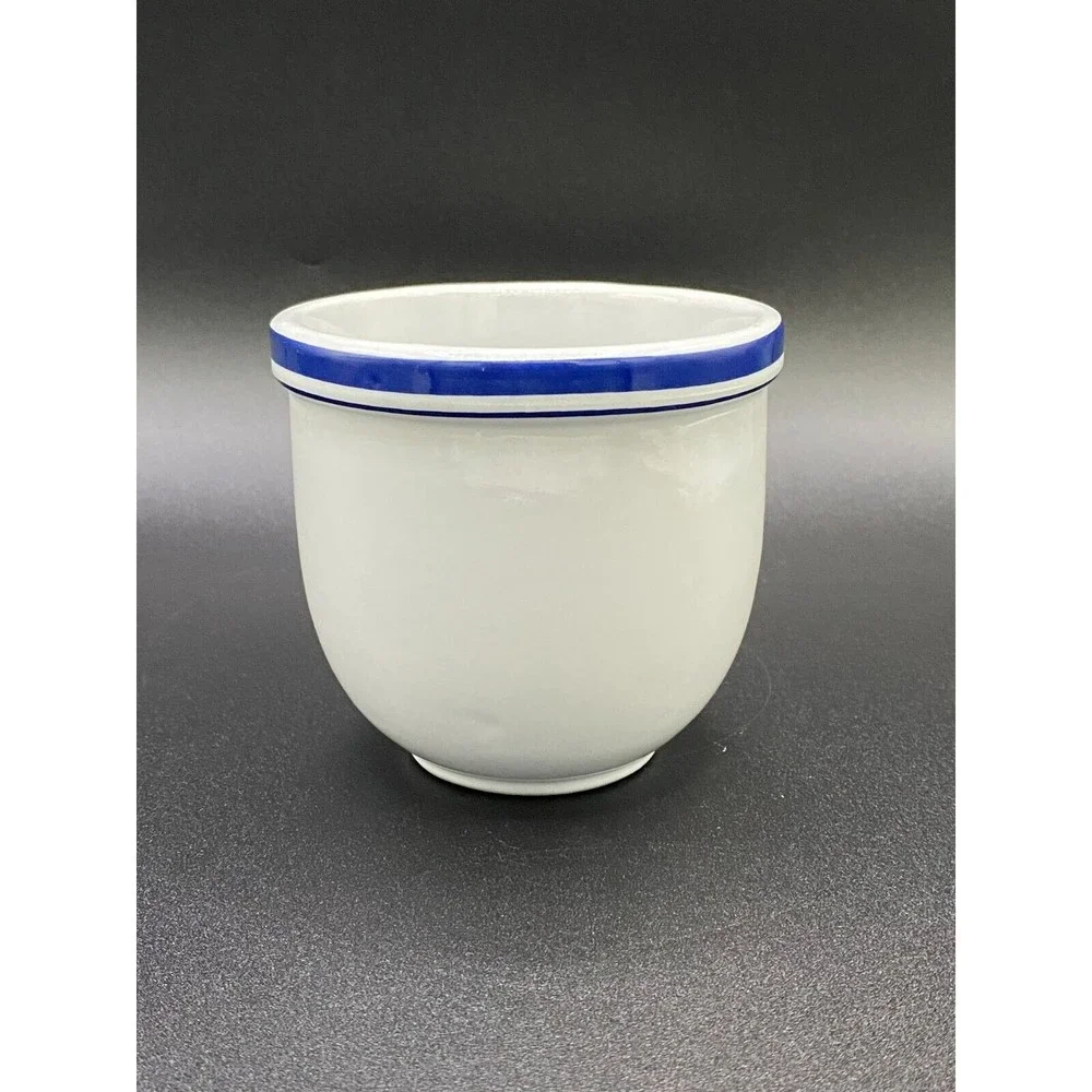 Coffee Mug Culinary Arts Cafeware Porcelain White With Blue Bands #20